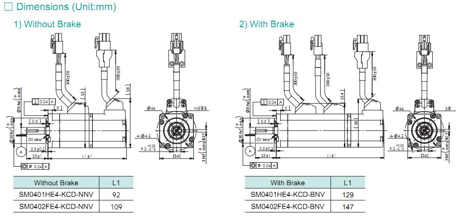 Moons'  SERVO MOTOR – DC INPUT