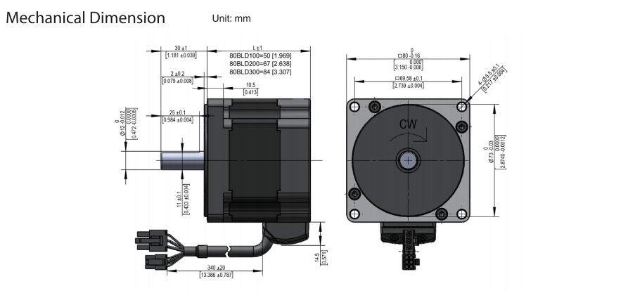 Động cơ Moons' S80 SERIES BRUSHLESS DC