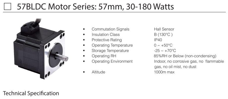 S57 SERIES BRUSHLESS DC MOTORS