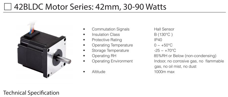 S42 SERIES BRUSHLESS DC MOTORS