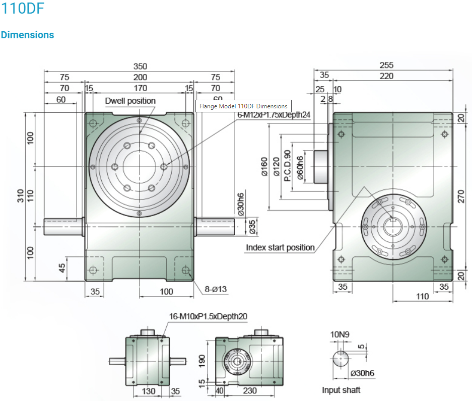 Bàn xoay chia độ Tantzu 110DF, 140DF, 180DF, 250DF