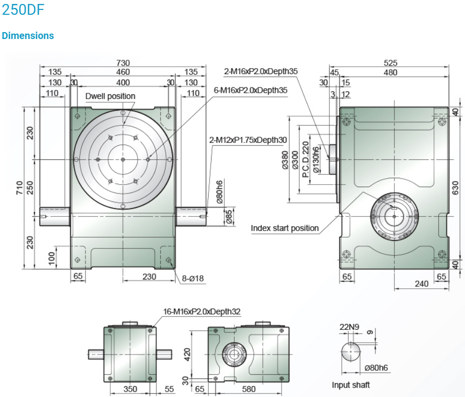 Bàn xoay chia độ Tantzu 110DF, 140DF, 180DF, 250DF