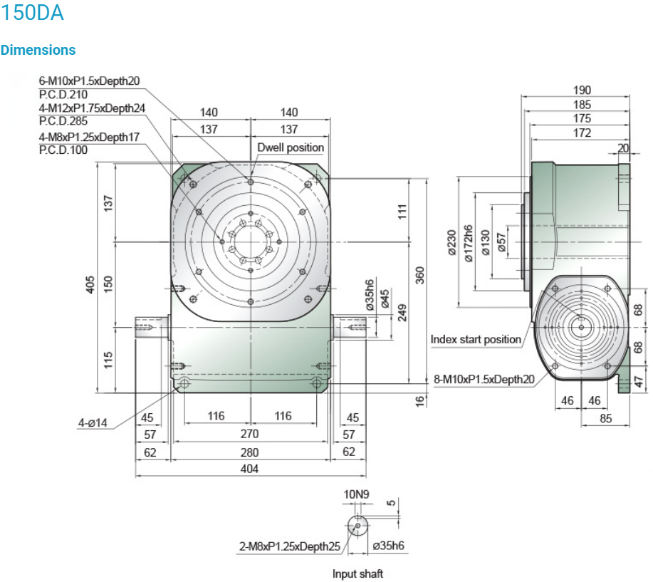 Bàn xoay chia độ Tantzu 150DA, 190DA, 230DA