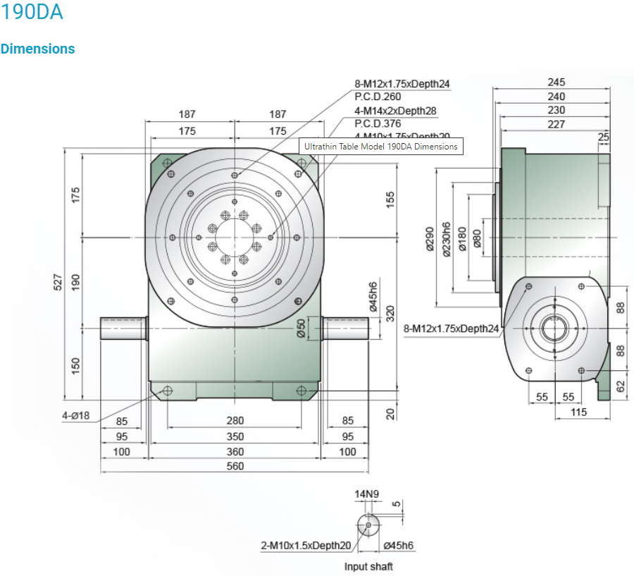 Bàn xoay chia độ Tantzu 150DA, 190DA, 230DA