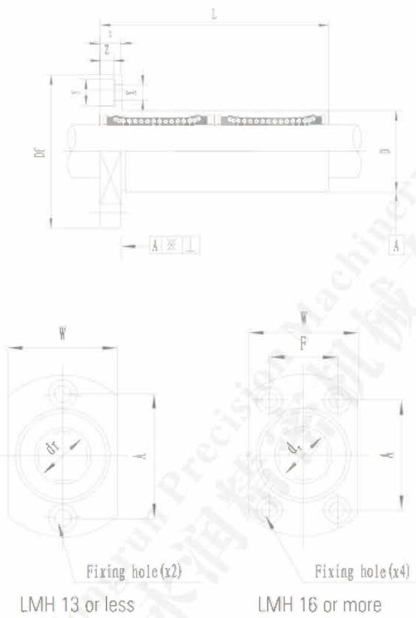 Linear bearing LMH**LUU LMSH**LUU