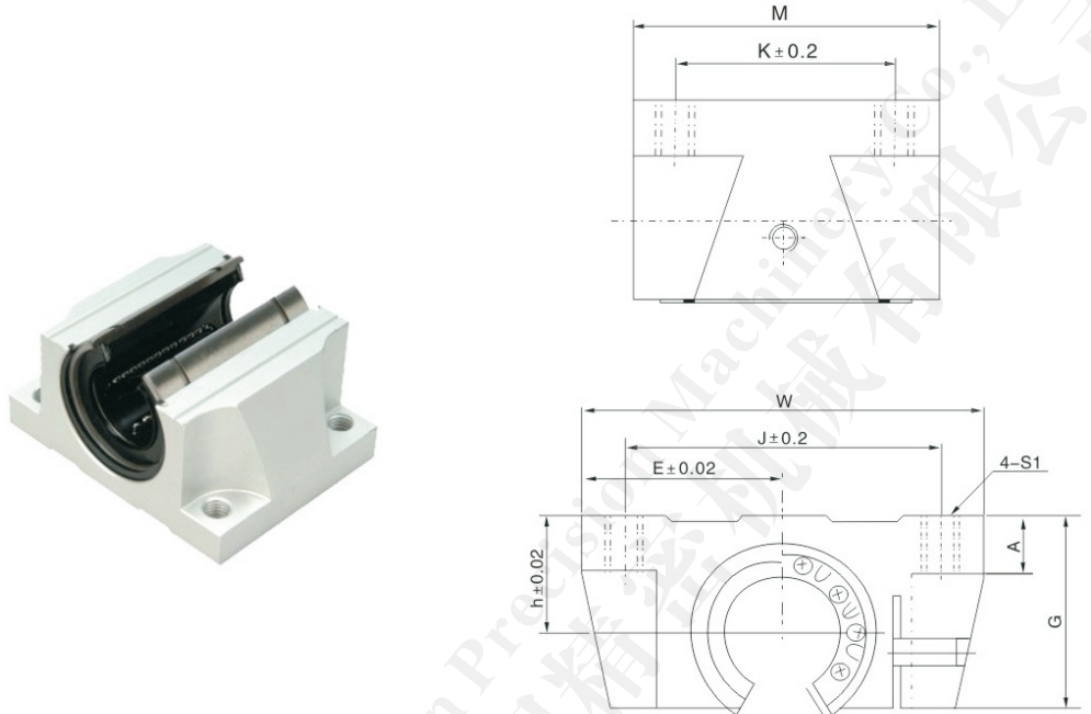 Linear bearing TBR**UU TBR**LUU