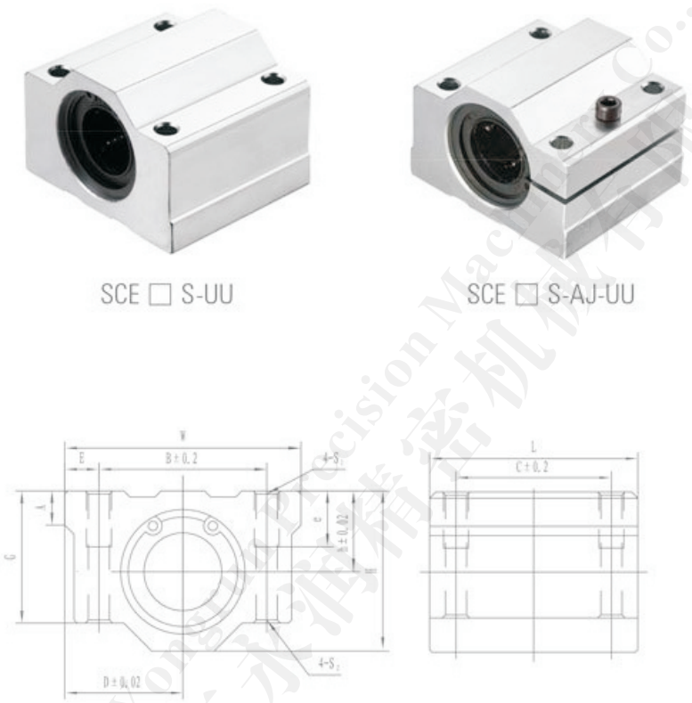 Linear bearing SCES-UU SCES-AJ-UU