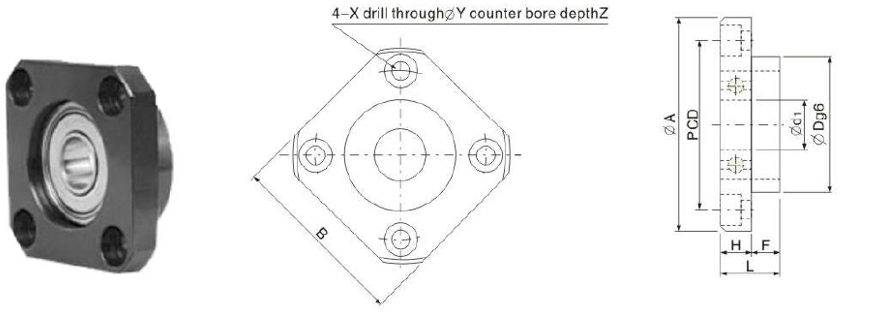 BALL SCREW SUPPORT UNIT FF