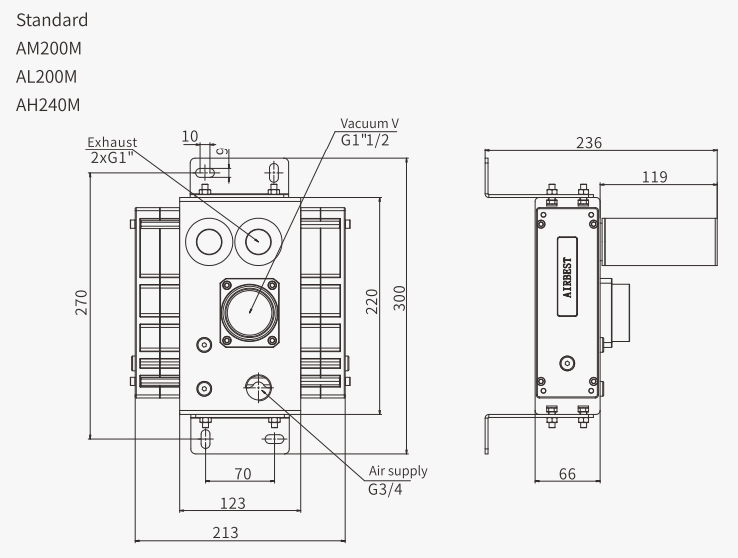 Airbest Vacuum pump ASBP Combined