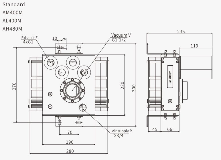 Airbest Vacuum pump ASBP Combined