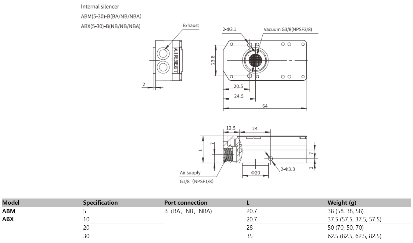 Airbest Vacuum pump ABM/ABX