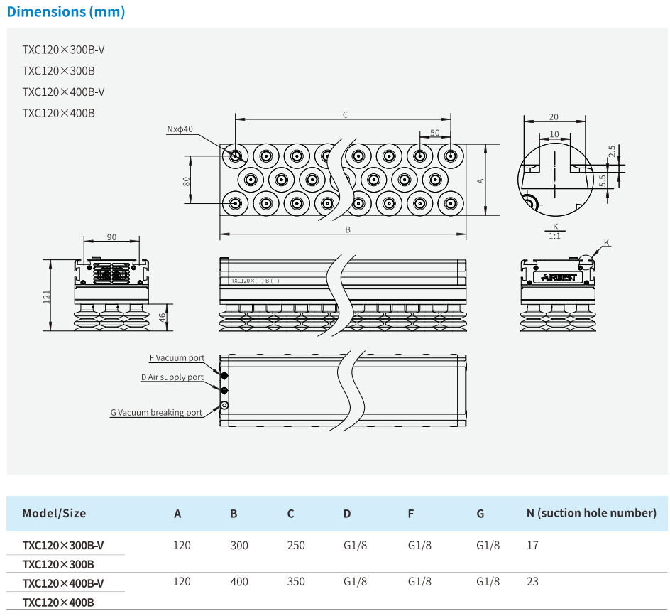 Vacuum Gripping System Airbest TXC