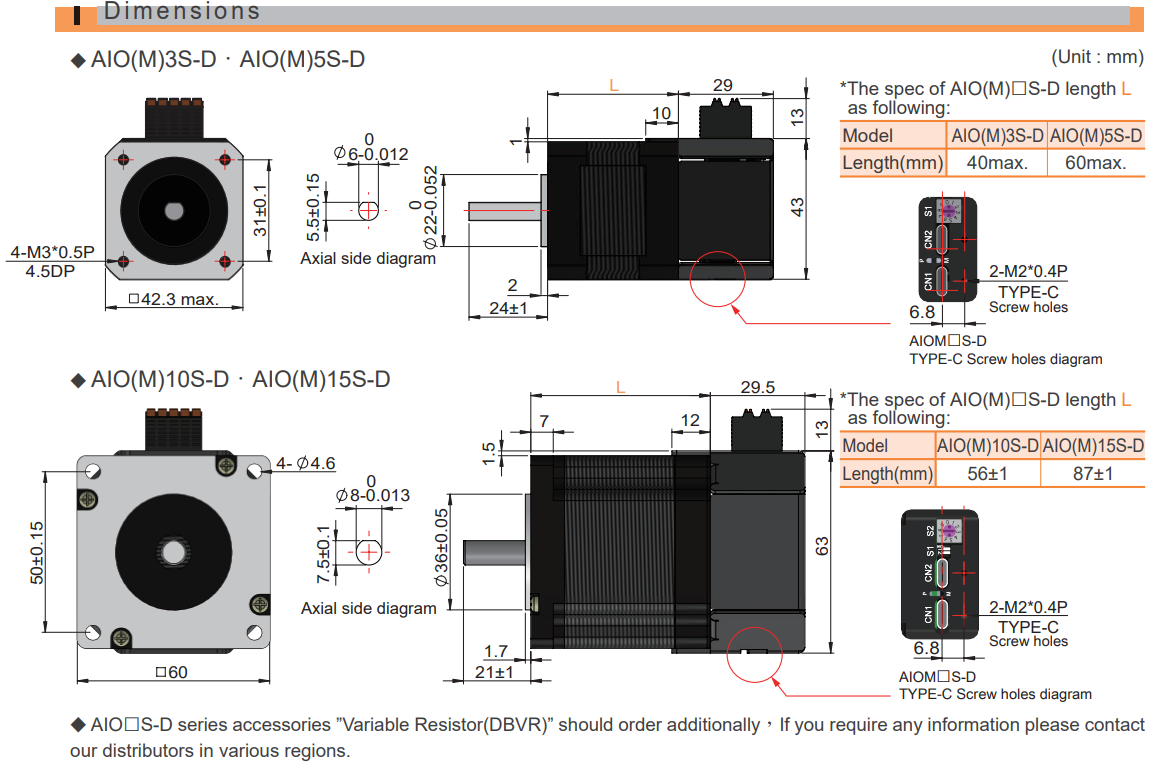 Motor Troy DC AIO/AIOM