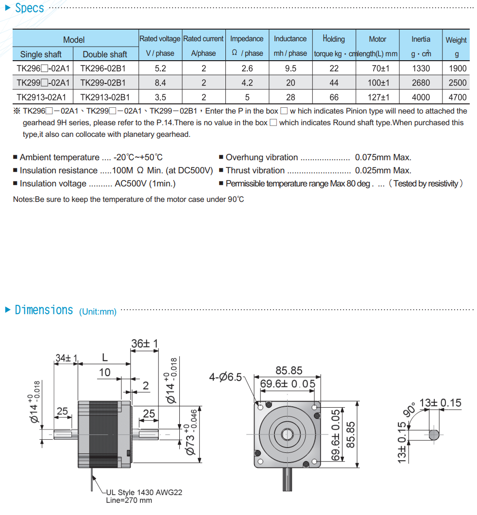 2 PHASE STEPPER MOTOR Troy