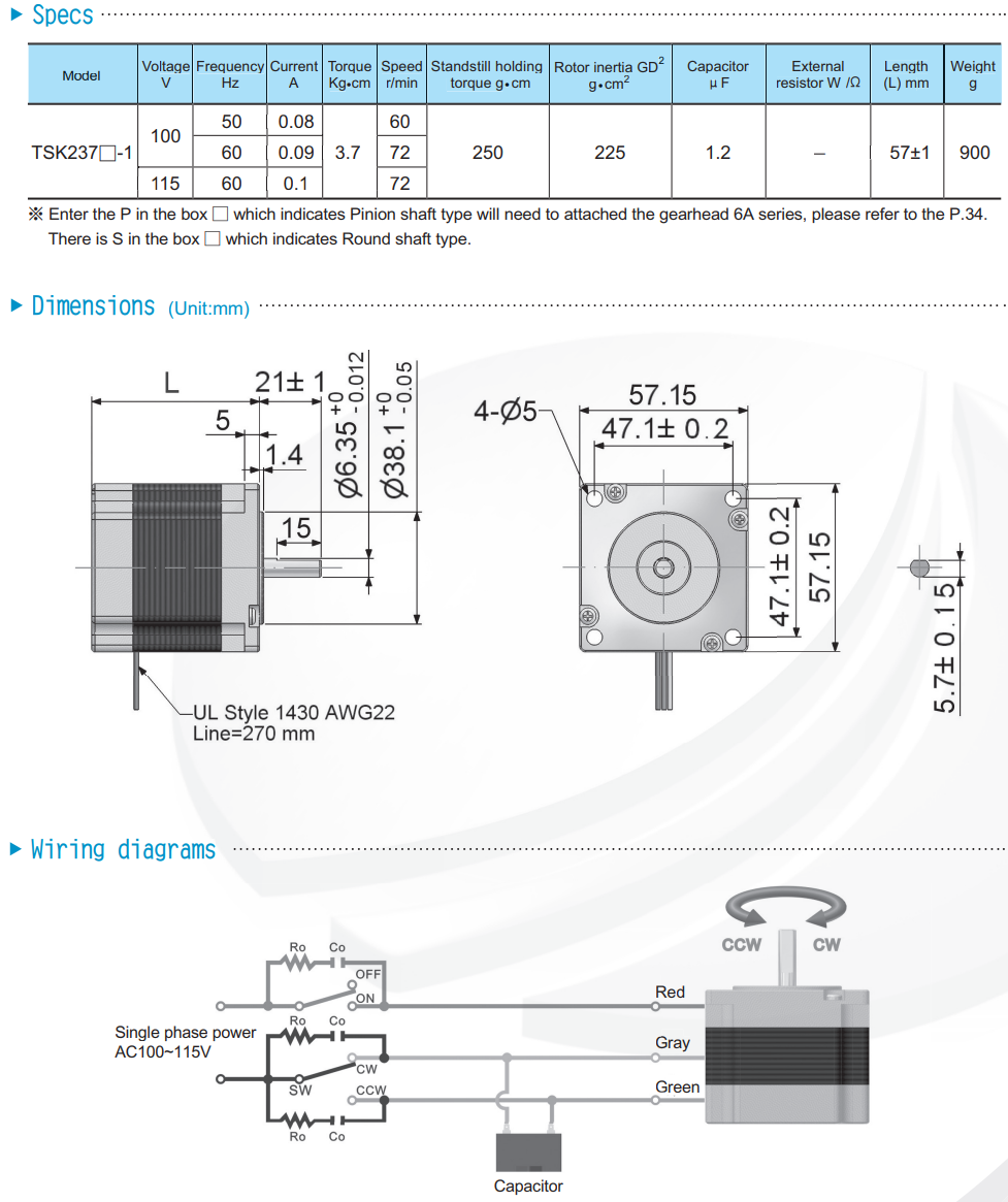 LOW-SPEED SYNCHRONOUS MOTOR Troy