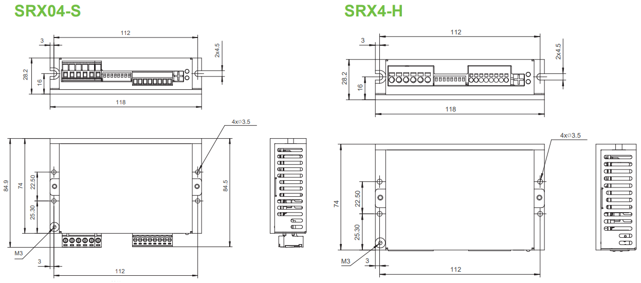 Bộ điều khiển động cơ Moons' SRX04-S