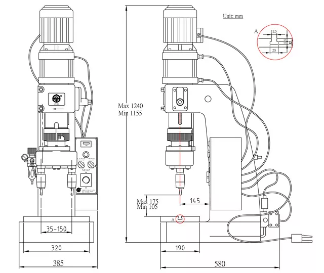 Máy tán đinh khí nén Atoli TC-143A