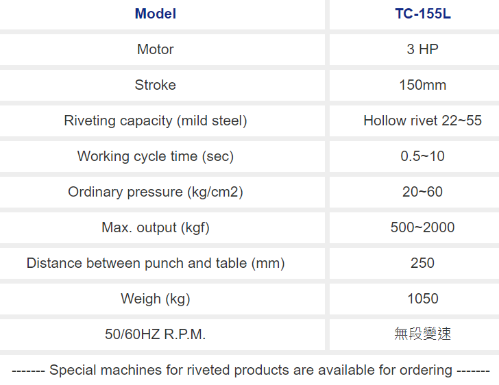 Máy tán đinh khí nén Atoli TC-155L