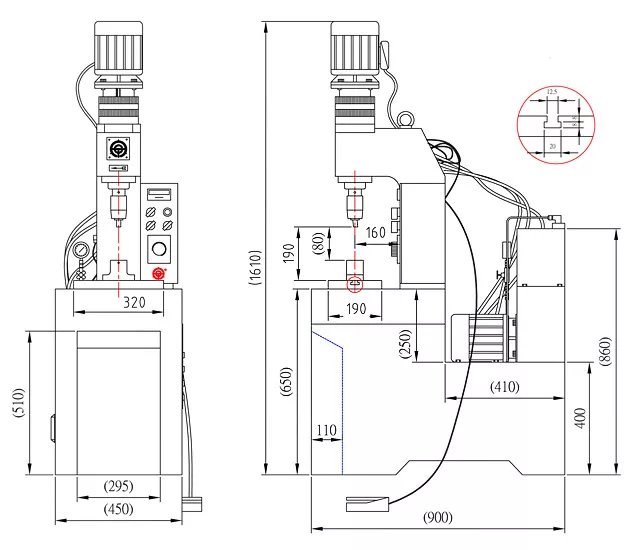 Máy tán đinh khí nén Atoli TC-150-3A