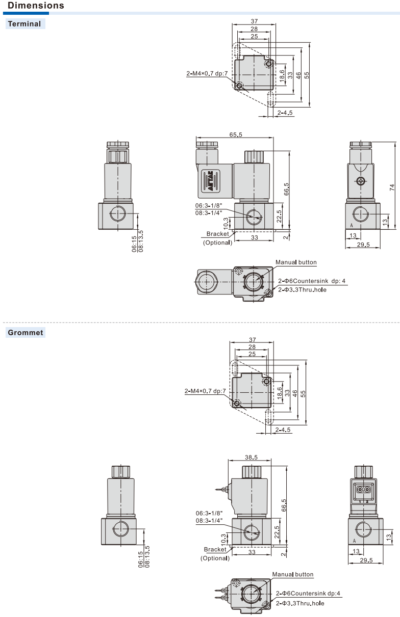 Van điện từ dòng 3V2 (3/2 chiều)