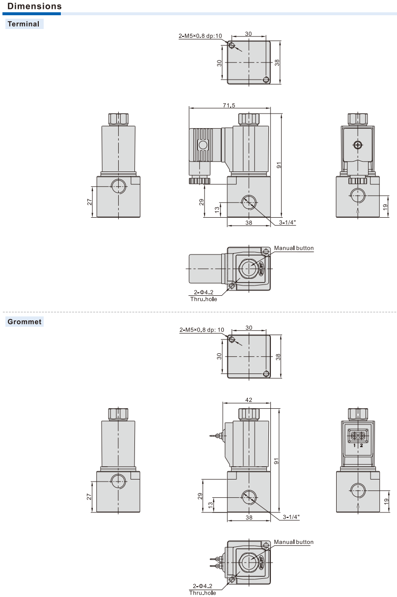 Van điện từ dòng 3V3 (3/2 chiều)