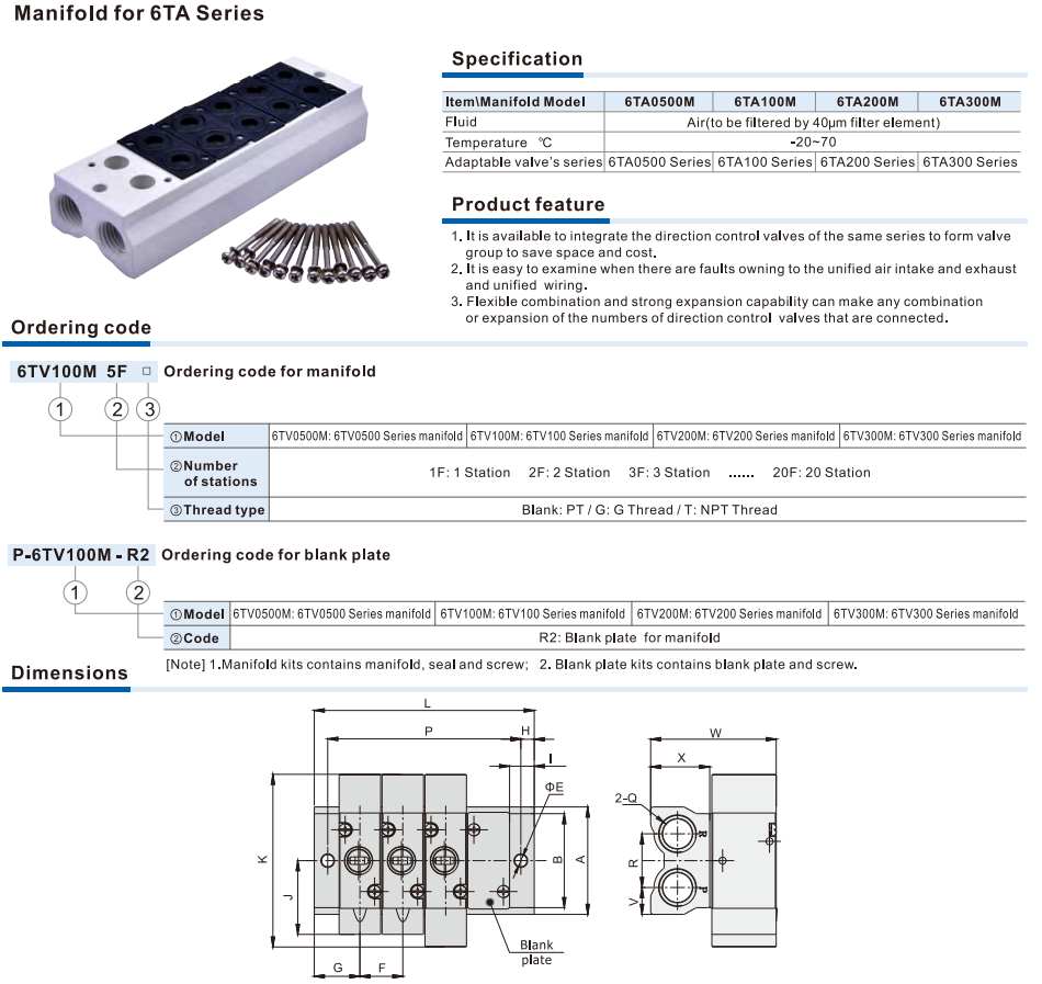 6TA Series-Manifold