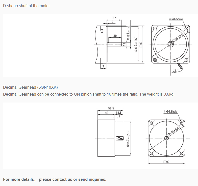 60wA Speed Control Motor Ratio From 3~750