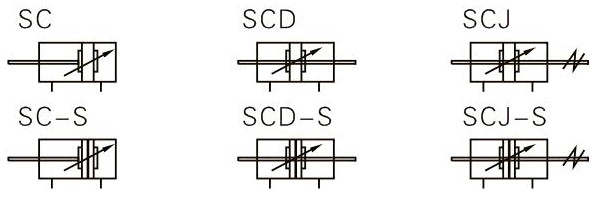 Xi lanh dòng SC--Loại kích thước lỗ khoan lớn