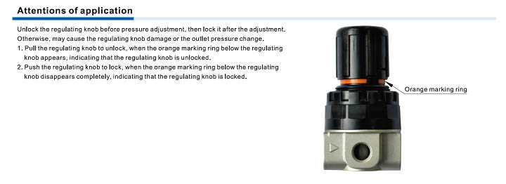 Air pressure regulator AIRTAC SDR100 SDR200